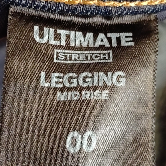 Express Jeans Women's Ultimate Stretch Skinny Mid Rise Legging Jeans Sz 00 NWT - Picture 8 of 9